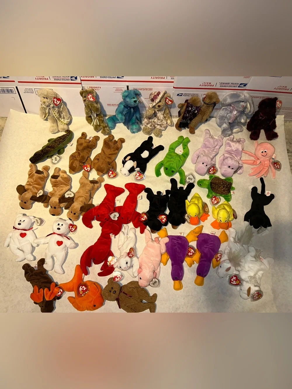 Rare TY Beanie Baby 1993 Bundle of 38